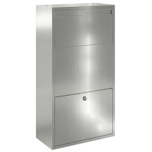 vidaXL Pakket inwerp box Zilver 44 x 22 x 82 cm Gegalvaniseerd staal