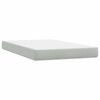 vidaXL Boxspring met matras fluweel lichtgrijs 120x210 cm