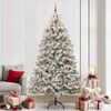 vidaXL Kunstkerstboom met 300 LED Groen en Wit 240 cm PVC en Metaal