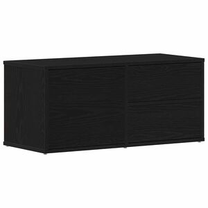 vidaXL TV-kast 80 x 34 x 36 cm Zwart Eiken Bewerkt hout