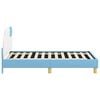 vidaXL Bedframe voor kinderen met hoofdbord Blauw 80 x 160 cm PU
