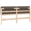 vidaXL Gestoffeerd hoofdbord Bruin en Taupe 200 cm Massief grenenhout