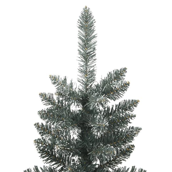 vidaXL Kunstkerstboom met standaard smal 210 cm PVC groen