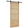 vidaXL Schuifdeur Naturel 86 x 211 cm Massief grenenhout