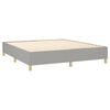vidaXL Boxspring met matras en LED stof lichtgrijs 180x200 cm