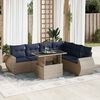 vidaXL 7-delige Loungeset met kussens poly rattan acacia grijs