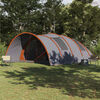vidaXL Tunneltent met dak Grijs en Oranje 710 x 460 x 245 cm