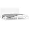 vidaXL Bedframe massief hout wit 200x200 cm
