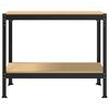 vidaXL Werkbanken met plank Zwart 115 x 55 x 91 cm Bewerkt hout