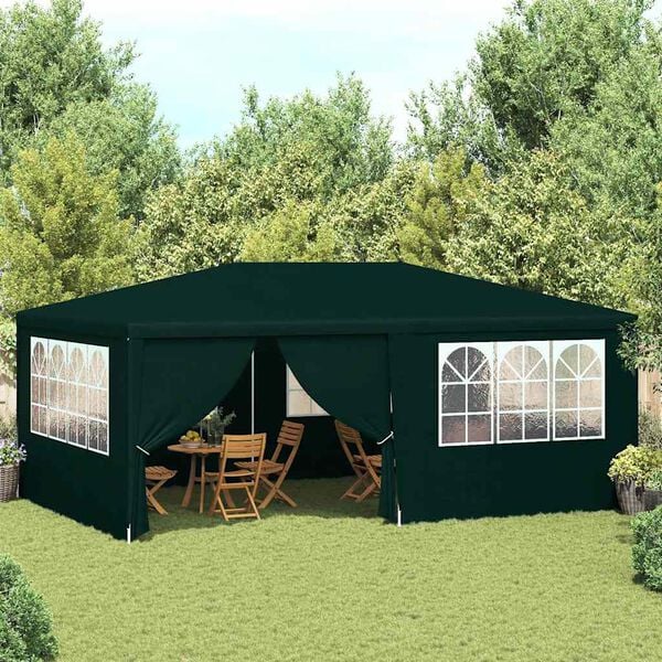 vidaXL Partytent met zijwanden professioneel 90 g/m² 4x6 m groen