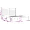 vidaXL Bedframe massief grenenhout wit 150x200 cm