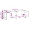 vidaXL TV-kast Oud Hout 140 x 36 x 49.5 cm Bewerkt hout