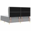 vidaXL Boxspringbed met Matras Donkergrijs 90x190 cm Lichtgrijs Stof