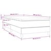 vidaXL Boxspring met matras stof zwart 80x200 cm