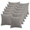 vidaXL Kussensloop 12 st ALMELO Lichtgrijs 40 x 40 cm corduroy