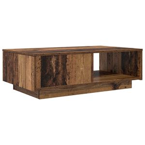 vidaXL Salontafel met lade Oudhout 95 x 55 x 31 cm Bewerkt hout