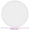 vidaXL Vloerkleed rond 100 cm bamboe zwart