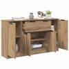 vidaXL Dressoir met lade 3 pcs Artisan Eiken Bewerkt hout
