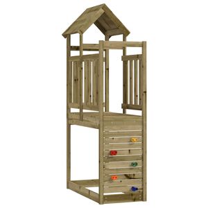 vidaXL Speeltoren Bruin 53 x 110,5 x 214 cm Massief ge&iuml;mpregneerd hout