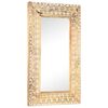 vidaXL Spiegel handgesneden 80x50x2,6 cm massief mangohout