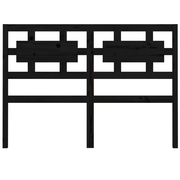 vidaXL Hoofdbord 140,5x4x100 cm massief grenenhout zwart