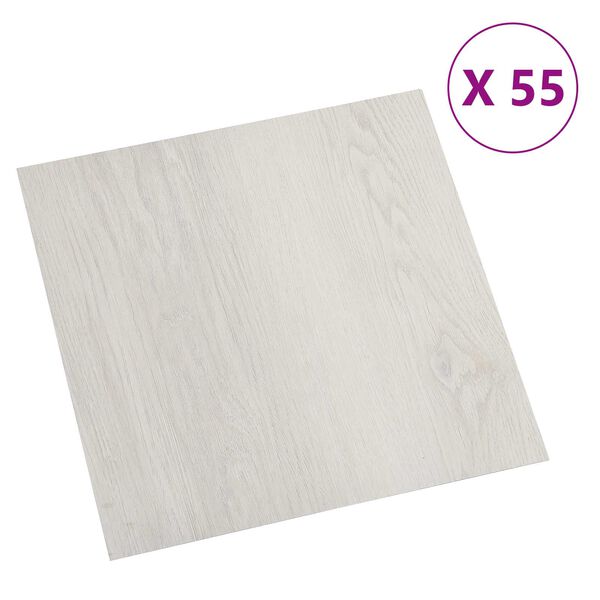 vidaXL Vloerplanken 55 pcs Beige 5,11 m&sup2; PVC