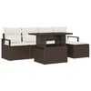 vidaXL Tuin Sofa Set 6 st Bruin en Cr&egrave;me poly rattan
