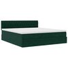 vidaXL Ottoman bed met matras en LED's 180x200 cm fluweel donkergroen