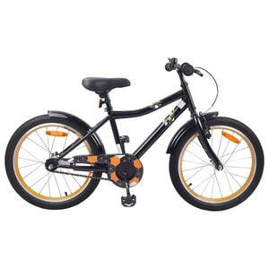 vidaXL Kinderfiets 18 Inch voor 5-7 jaar Zwart