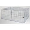 Kerbl Huisdierenren met vluchthek 144x112x60 cm chroom