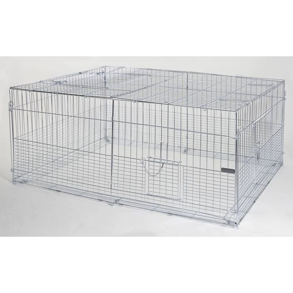 Kerbl Huisdierenren met vluchthek 144x112x60 cm chroom