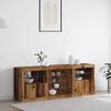 vidaXL LED Sideboard Oudhout 181,5 x 37 x 67 cm Bewerkt hout