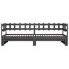 vidaXL Slaapbank uitschuifbaar massief grenenhout grijs 2x(90x190) cm