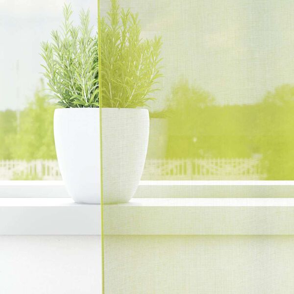 vidaXL Gordijnen voile met roedezakken 2 st appelgroen