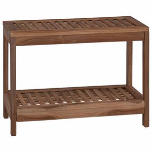 vidaXL Badkamer Bijzettafel Naturel 60 x 30 x 45 cm Massief Teakhout