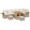 vidaXL Tuinbankenset 11 st Beige en Cr&egrave;me poly rattan