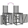 vidaXL Containerberging 84x90x128,5 cm massief grenenhout grijs