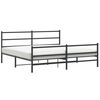 vidaXL Bedframe met hoofd- en voeteneinde&nbsp;metaal zwart 193x203 cm
