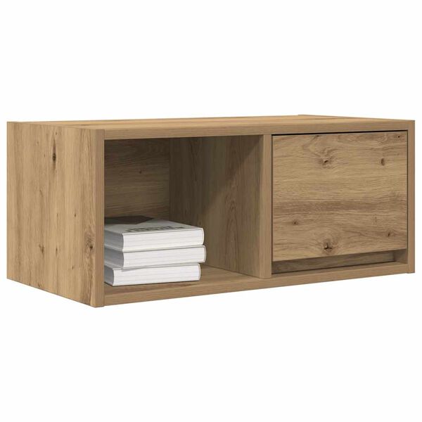 vidaXL TV-meubel 60x31x25,5 cm bewerkt hout artisanaal eikenkleur