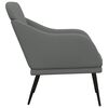 vidaXL Fauteuil 63x76x80 cm stof donkergrijs