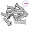 vidaXL Slotmoer 2857 st Zilver Staal
