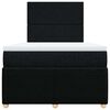 vidaXL Boxspring met matras stof zwart 120x200 cm