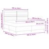 vidaXL LED Box Spring Bed met matras Zwart 180 x 200 cm Stof