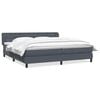 vidaXL Boxspring met matrassen fluweel donkergrijs 200x210 cm