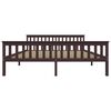 vidaXL Bedframe massief grenenhout donkerbruin 180x200 cm
