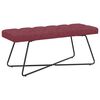 vidaXL Bank met knoopverstelling Wijnrood 110 x 40 x 46 cm Stof