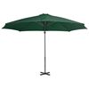 vidaXL Zweefparasol met aluminium paal 300 cm groen