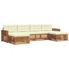 vidaXL Sofa-Sets 6 pcs Natuurlijk en Cr&egrave;me Massief Acaciahout