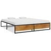 vidaXL Bedframe metaal zwart 180x200 cm