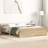vidaXL Bedframe met hoofd- en voeteneinde sonoma eikenkleur 140x190 cm